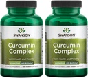 Swanson Curcumin Complex - Herbal Suplemen Kesehatan Gabungan, Fungsi Mobility & Fisik - Standardied dengan BioPerine untuk Absorpsi Maksimum - (120 Veggie Kapsul) (2 Pack)