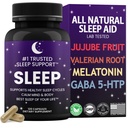 Natural Sleep Aid for Adults 120 None-Habit Forming Capsules Lab Tested