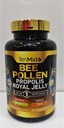 Bee Pollen capsules for Men and Women, 7-in-1 Formula with Propolis, Royal Jelly, Turmeric, Carob & More - Energy, Imune, Support Digetives - Rich in Nutrient, Vitamin - 150 Capsules