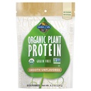 Garden of Life Organic Plant Protein Smooth Powder, 10 Serbu - Vegan, Grain Free Plant Bebas Gluten Based Protein Shake, 1B CFU Produksi & Enzymes, Tidak Gula atau Stevia, 15g Protein