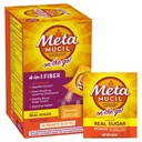 Metamucil On-the-Go, Daily Psyllium Husk Powder Suplement with Real Sugar, 4-in-1 Fiber for Digetical Health, Orange Smooth Flavored Drink, 2 pack x 30 count = 60 Packs Total
