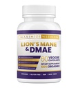 Slim Lion maksimum Mane & DMAE Capsules: Memori Enhance, Kejelasan Mental Boost, dan Fokus Sharpen - 60 Capsules untuk Dukungan Kognitif Maksimum