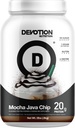 Devotion Nutrition Powder Black Blast 124; Gluten Free, Keto Friendly, No added Sugars 124; 1g MCT 14; 20g Whey & Miveloath Protein 124; 2lb Tub (Mocha Java Chip)