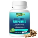Wight Loss Sleep Aid Night Time Shred Fast Fat Burner, Melonatin L-the Cla Ashwagandha Valerian Root 5HTP Pill, Appetite Suppressant Metabolisme Booster Calm Supplemen Bagi Pria Perempuan, 60 Capsule