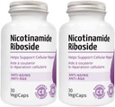 Nicotinamide Riboside - 300mg Nicotinamide Riboside (NR) per Serving, 400mg Coenzim Q10 Ubiquinone, 30 VegiCaps per Botol (60 Caps - Paket 2)