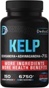 Suplemen Laut Kelp 6750mg Equivalen - 5 Bulan 10 Kompleks Herbal Combined Schisandra, Ashwagandha, Turmeric, Ginseng, Rhodiola & more - Dukung Tubuh, Skin, Heart & Imune System