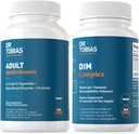 Dr. Tobias Adult Multivitamin & DIM Kompleks, Support Energy, Immune and Hormone Balance for Men & Women with 42 Fruits & Vegetable, BioPerine, Brokoli Extract & Calcium, Non-GMO