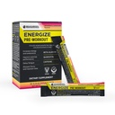BODI Energize Pre Workout Powder - Beta- Alanine, Quercetin & Lower - Dose Caffeine Formula untuk Enhanced Energy & Focus, Meningkatkan Suplemen Energi & Endurance, Strawberry Lemonade Flavored, 20 Tongkat