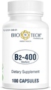 Bio- Tech Pharmacal B2400, 100 Kapsul - All-Natural Suplemen - Mendukung Kejelasan dan Produktivitas - Tidak Ada Dairy, Fish, Gluten, Peanut, Shellfish, GMOS, & Soy - Tidak Ada Warna Buatan