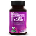 BioEmblem USDA Organic Liver Cleanse - 80% Silymarin Milk Thistle Extract for Liver Health and Liver Fungsi dengan Deluon & Artichoke Extracts - 100% Vegan, Non-GMO - Herbal Liver - 60 Capsules