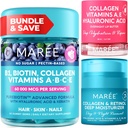 MAREE Bundle - Vitamin B1 Thiamine Gummies, Lip Mask, Face Moisturizer - A, E, D, C Vitamin