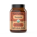 Kapsul Turmeric Organik - Raw & Pure Curcumin Root Powder Suplemen, 100 Capsules 600mg, kandung empedu, Hati, dan Dukungan