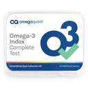 Omega Quant Omega-3 Indeks Lengkap - Complete Fatty Acid Profile Blood Test Kit 124; Sertakan - Omega-3s, Omegaga-6s, Fats, Lemak Monounatalated, Trans Fats 124; 1 Complete Rumah Kit