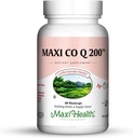 Maxi Health CO Q10 200mg - Koenzim Q10 Suplemen - Heart Health - 60 Capsules - Kosher