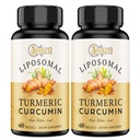 Lipomal Curcumin Suplemen Turmeric - 2000mg, 95% Ekstrak Curcuminoid dengan Piperine - 60 Softgels (2 Botol)