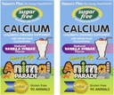 NaturresPlus Parade Hewan Sugar- Free Children 's Calcium, Vanilla Sundae Flavor - 90 Sable Animal Sheap Tablet, Paket 2 - Magnesium for Bone Health - Gluten Free - 90 Servings