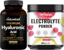 NatureBell Hyaluronic Acid Capsules with Biotin + Vitamin C & Electrolite Hydration Powder Bundle Bundle 126; Complete Beauty Care Complex 124; Real Coconut Water Electrolite