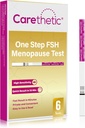[6 Pack] Test Menopause Caretetic Kit - Rapid FSH Test Strips untuk at- Home Menopause Stage Monitoring, Tertinggi-Sensitivitas Hasil