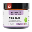 Autentic Organic Wild Yam Root Balancing Cream for Women with Premium Herbal Botanicals, Yam Cream, Wild Yam Skin Care, All Ingredicted Vegan (VEGAN Clary Blend)