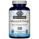 Garden of Life Dr. Formulated Advanced Omega Fish Oil - Lemon, 1.290mg EPA, DHA + DPA dalam Formulir Triglyceride, Tambahan Sumber Tunggal Omega 3 untuk Ultimate Brain & Heart Health, Non-GMO, 180 Softgels