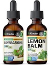 BIO KRAUTER Ashwagandha Ticture 2 Fl Oz. & Lemon Balm Tincture 2 Fl.