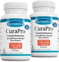 EuroMedica CuraPro - Suplemen Antioksidant untuk Dukungan Kesehatan & Imune - Tambahan Dieter dengan Curcumin & Turmeric Estial Oil - Herbal Liver - 60 Softgels, 2 Pack (120 Softgels)