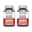Luar biasa Formula Quercetin 800mg dengan Bromelain 165mg, 120 Vevgie Capsules Suplement (Paket 2) - Non-GMO - Gluten Free - Support Overall Health & Being