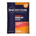 GU Energy Roctane Ultra Endurance Energy Drink Mix, Vegan, Gluten- Free Kosher, 35mg of Caffeine, dan Dairy- Free N-the Go Energy for any Workout, 10 Single- Serving Packets, Tropical Frues