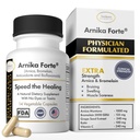Arnika Forte Capsules - Meleleh dan Bruising Reducer Setelah Operasi dan Perawatan Aestetik, Antioksidants & Bioflavonoid, Arnica 100mg, Bromelain 125mg 3000GDU - 14 Capsules