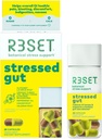 R3SET Stressed Gut Prebiotic Daily Suplemen untuk Kesehatan Gut, Heartburn, Bloating, Gas - Komplement Progration for Women + Men - Ginger, Licorice Root, Organik Jamur Blend, Natural, 28 Count