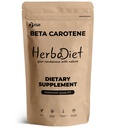 Beta Carotene 10% Vitamin A 25000 Powder IU 124; Imune System Support, Antioksidant Supplemen 124; Cartenoid for Heally Vision, Mata & Skin 124; 100% Ataclarotene Natural (1.76 oz - 50 gram)