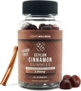 Ceylon Cinnamon Sugar- Bebas Gummies - 120ct 124; 2000mg Per Serving £124; Antioksidant & Gabungan Dukungan 124; Delicious Apple Pie Flavor 124; Vegan & Gluten- Free Cinnamon Suplemen