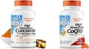 DRBB-00107 High Absorpsi Curcumin dari Turmeric Root dengan C3 Complex & BioPerine 500mg & High Absorpsi CoQ10 dengan BioPerine, Gluten Free, Pastually Fermentasi, Heart Health