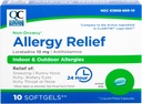 Quality Choice Allergy Relief, 24 Hour Non Drowsy Allergy Relief for Indoor & Outdoor Allergies, Antihistamin Loratadine 10 mg, Liquid Filled Softgels, 10 Count
