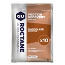 GU Energy Roctane Ultra Endurance Protein Recovery Mix, Gluten- Free and Kosher Dairy, Recovery Support Setelah Kerja, 10 Single- Serving Packets, Chocolate Smoothie