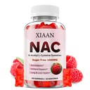 NAC Gummies for Kids & Adults, N Acetyl Cysteine 10000mg NAC Tambahan untuk Antioksidants & Imune Dupport, Lung & Liver Health, Raspberry Flavor 60 Count