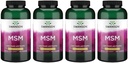 Swanson MSM - Esency Minemality Promobility & Joint Health Support - Helling to Keeping Connective Tissures Health Included Cartilage, Collage, & Hair - (240 Capsules, 1000mg Each) 4 Pack