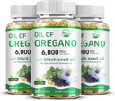 Nature 's live Oil of Oregano with Black Seed Oil, 2 in 1 Oregano Supplement for Ammune Health, Mempertahankan Tinggi konsentrasi Carvacrol & Thymoquinone, Non- GMO, 3 Pack