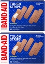 Band- Aid Brand Tough Strips Adhesive Bandages for Wound Care, Durable Protection for Minor Cuts and Scrapes, All One Size, 2 Pack