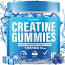 Creatine Gummies ditanamkan dengan 5g Creatine Monohidgate untuk Pria dan Wanita, Kekuatan, Endurance, Muscle Instantized Creatine, Mitronized Clean HCL Balanced Creatina Monohidratada en Polvo (90 Gummies)