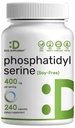 Foshatidylserine Suplement, 400mg Serving, 240 Capsules - Soy Free Sunflower Lecites Sumber