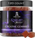 Sugar Free Creatine Monohydrate Gummies 5g for Men & Women, Chewables Creatine Creatine Monohydrate for Muscle Growth & Recevery, Vegan, Mixberry Flavor, 120 Count
