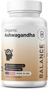 Sertifikasi Organik Ashwagandha 1600mg, 120 Veg Capsules - Support Sleep & Balanced Energy Levels (120 Count (Pack of 1))