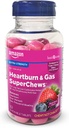 Basic Care Heartburn & Gas SuperChews Chewable Tablets, Mixed Berry, 82 Count (sebelumnya SoundHealth)