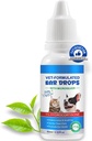 Ear Drops for Cats & Dogs- Dog Ear Infeksi Mediasi - Ear Mites Treatment -Dog Yeast Sooting Cleansing with 1% Hydrocortisone- Clean Pet Earwax -Mild and Effective- 60ml