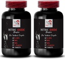 Kalsium alphabet-keglutarat - NITRIC OXIDE BOOSTER - Nitric oxide bubuk L-arginine, pompa otot, pelatihan Kekuatan, kekuatan Atletik, dorongan GKG suplemen 2 Botol 180 Tablet