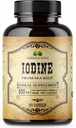 Tablet Iodin HERBALIOUS - Natural Iodin dari Sea Kelp - Thyroid Suplemen Energi, Dibuffic, Brain & Bone Health - Non-GMO, Gluten- Free - 100 Kapsul