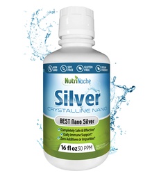 NutriNoche Colloidal Silver 124; 99,99% Kristaline Murni Nano Silver Partikel