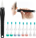 Q Grips Ear Wax Removal Alat Removal Spiral 2025 Wax Wax Wax Removal Kit Removal Reusable dan Washable Q- Grips Ear Wax Remover Soft Silicone Spiral Ear Wax Wax Removal Kit Berisi 3 Types of Ear Cleaner Perkakas
