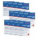 MAJOR Cough and Cold HBP Tablet - Antihistamin dan Cough Supresan untuk Orang dengan Tekanan Darah Tinggi - Dextromethorphan HBr, Chlorpheniramine Maleate - 16 Count (12 Pack)